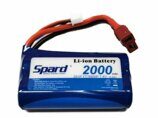 Аккумулятор Li-Po Spard 2000mAh, 7,4V, 15C, T‐plug для Remo Hobby 1/16, Himoto 1/18